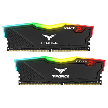 Team T-Force Delta RGB Black 32GB 2x16GB 3200MHz CL16 DDR4 Gaming Ram (TF3D432G3200HC16FDC01)